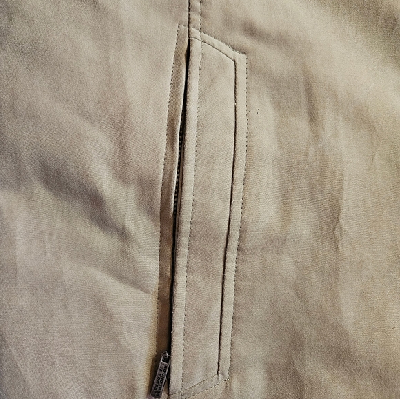 Roundtree & Yorke Mens Beige Jacket With Zipper And Button Closure Size Large - Picture 14 of 15